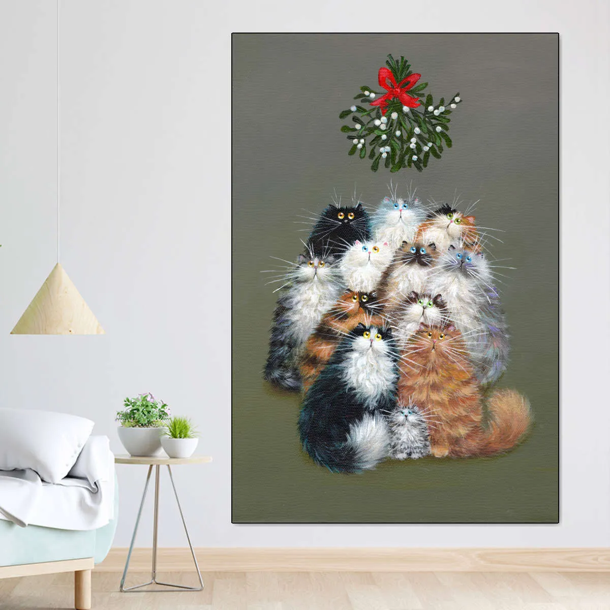 12 Cats Of Christmas Wall Art