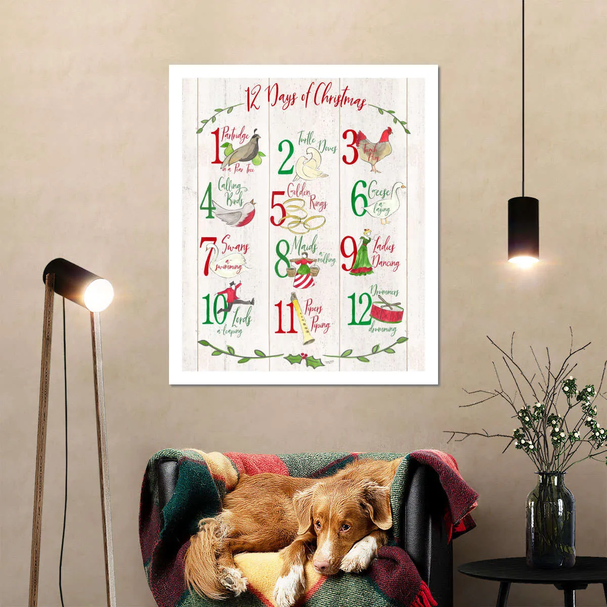 12 Days Of Christmas Wall Art