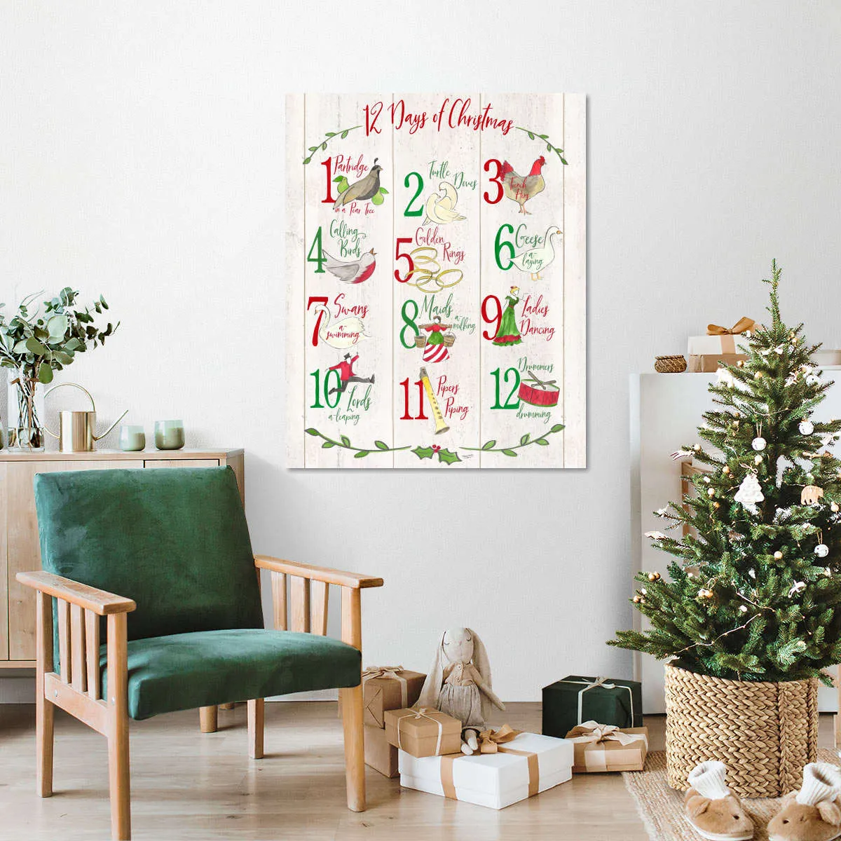12 Days Of Christmas Wall Art