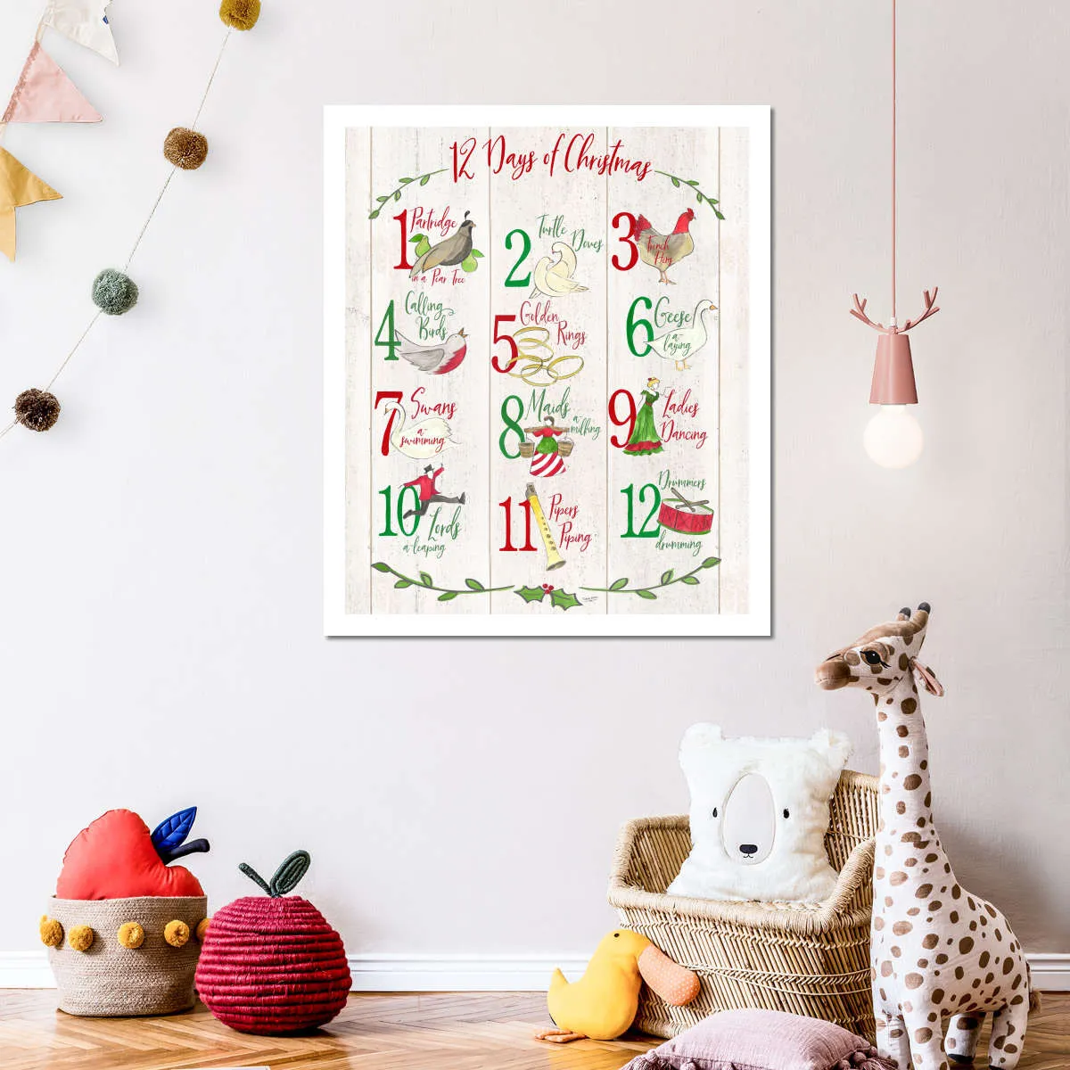 12 Days Of Christmas Wall Art