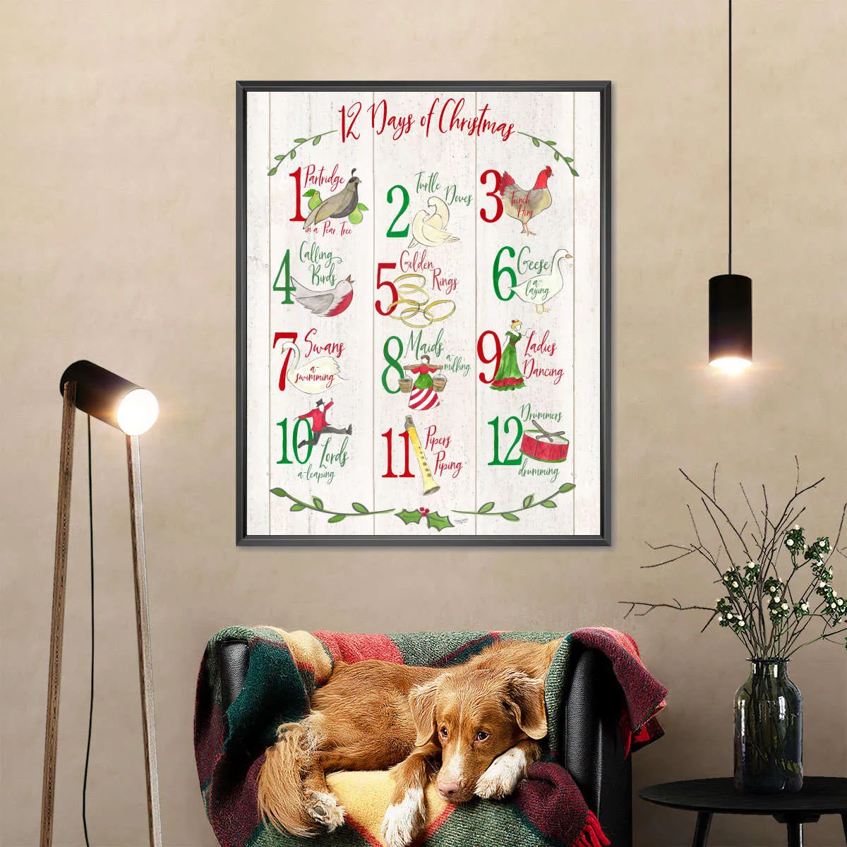 12 Days Of Christmas Wall Art
