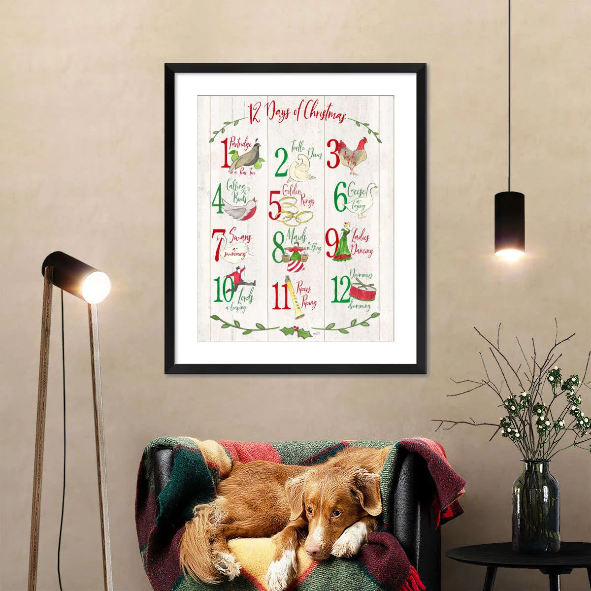 12 Days Of Christmas Wall Art