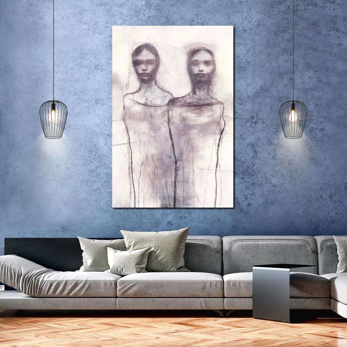 2 Figures Study I Wall Art