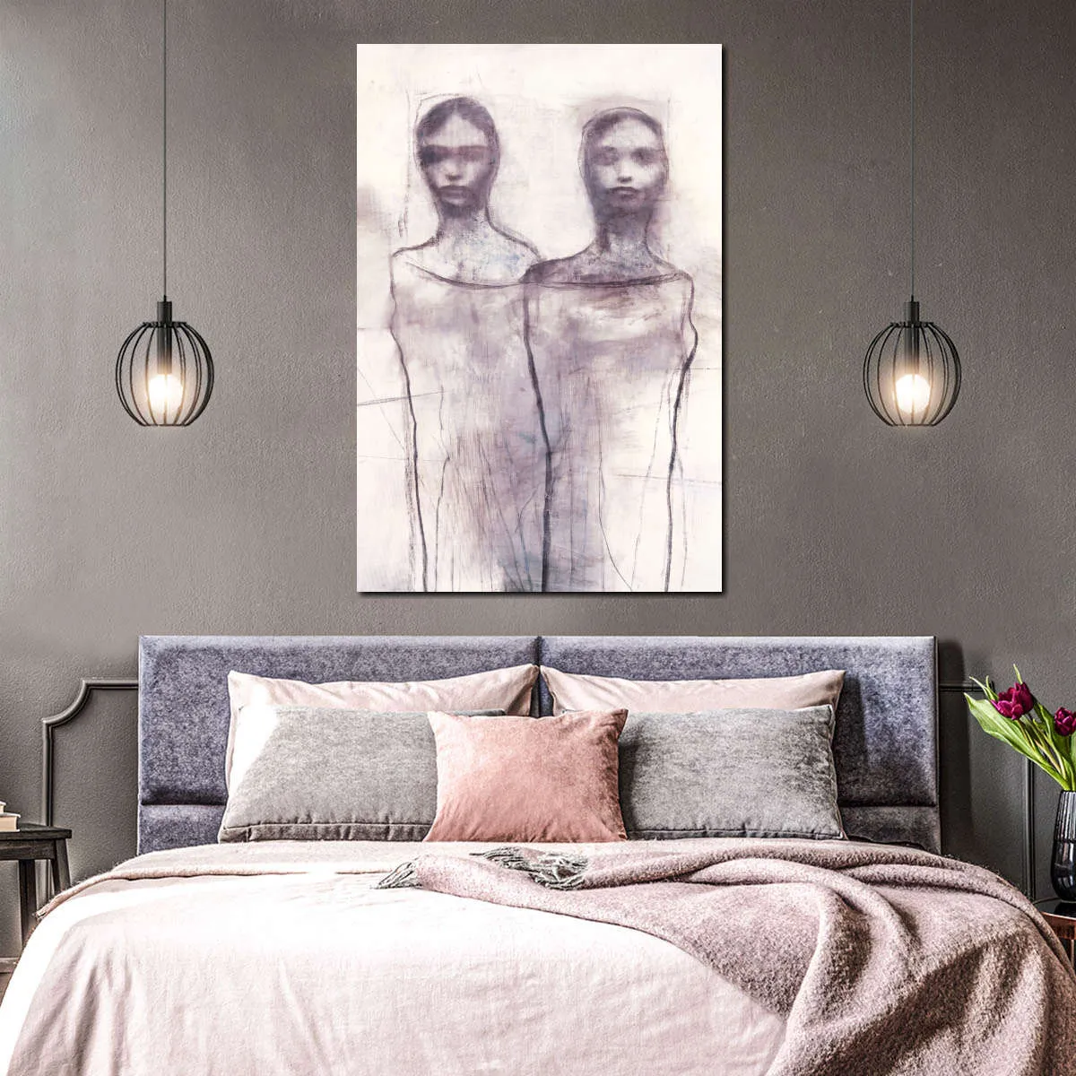2 Figures Study I Wall Art