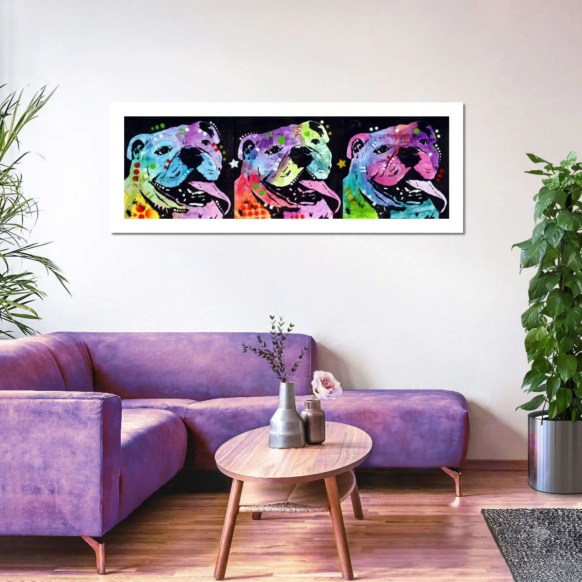 3 Bulldogs Wall Art