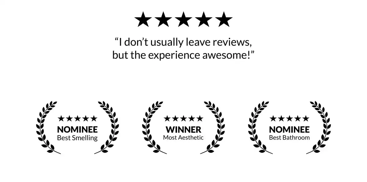 5 Star Bathroom Review Wall Art