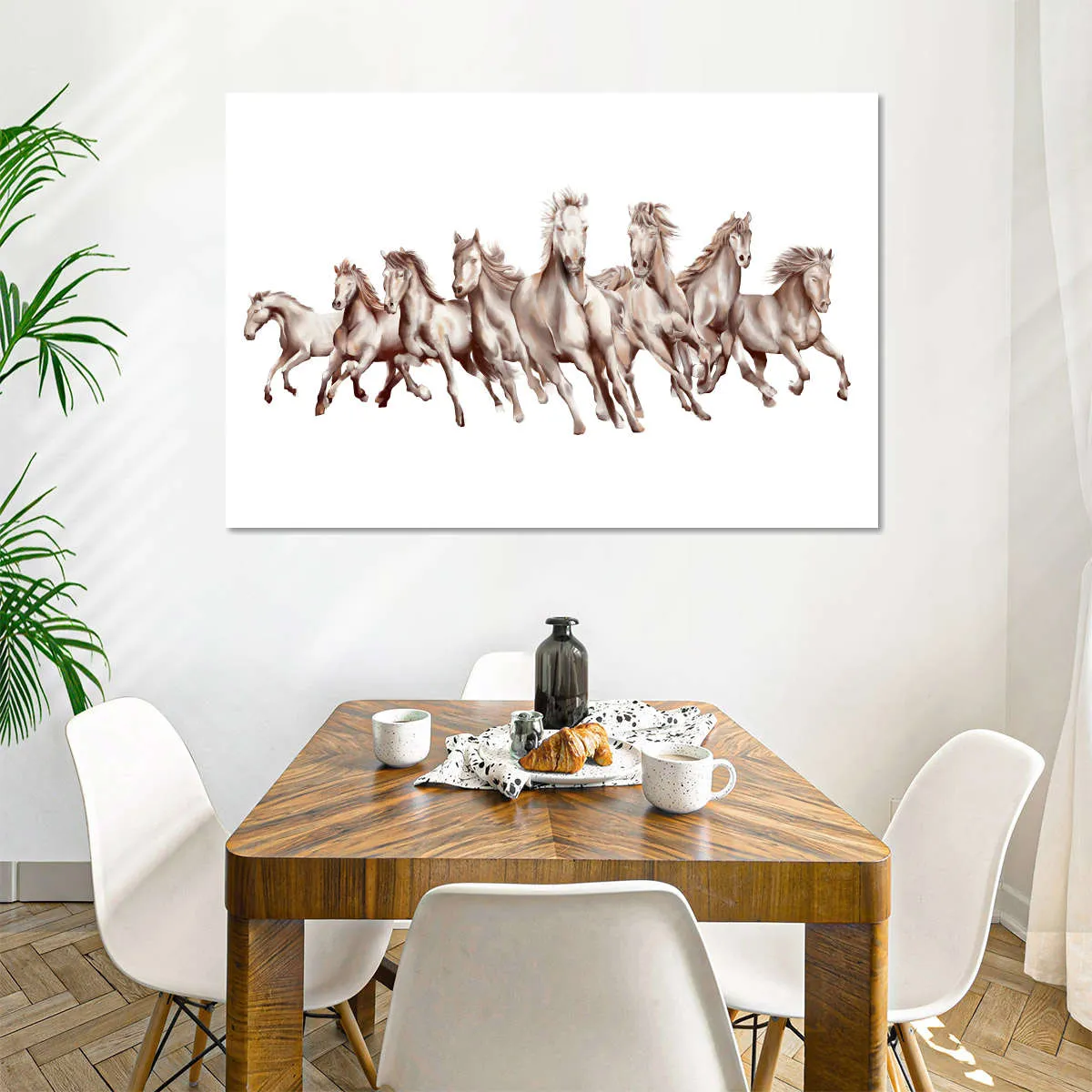 8 Horses Wall Art