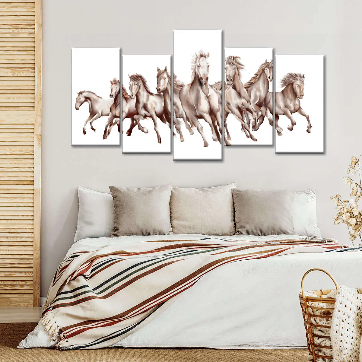 8 Horses Wall Art