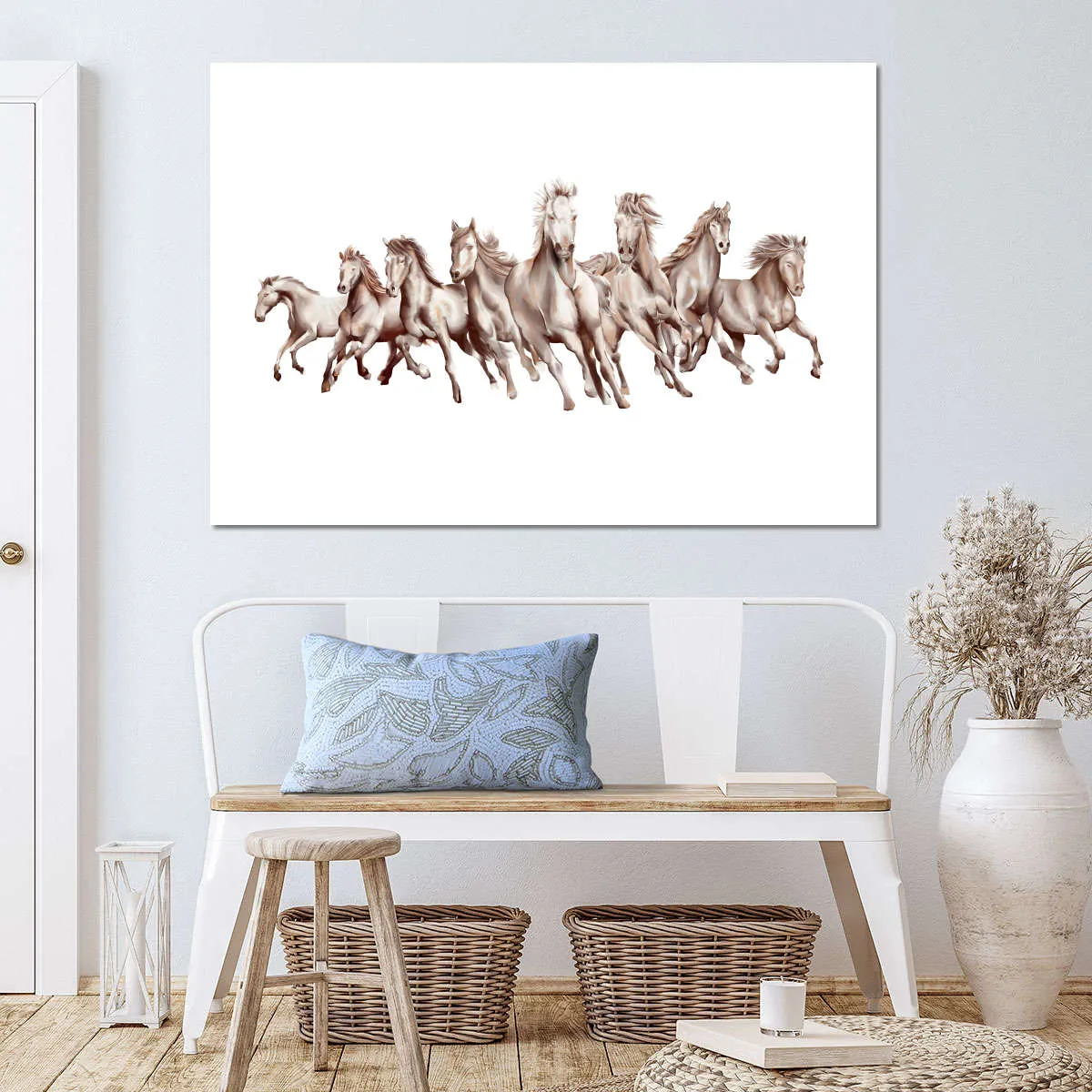 8 Horses Wall Art