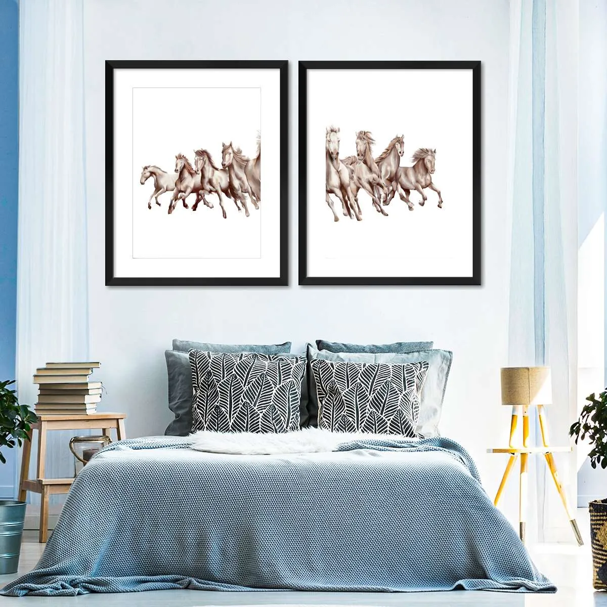 8 Horses Wall Art