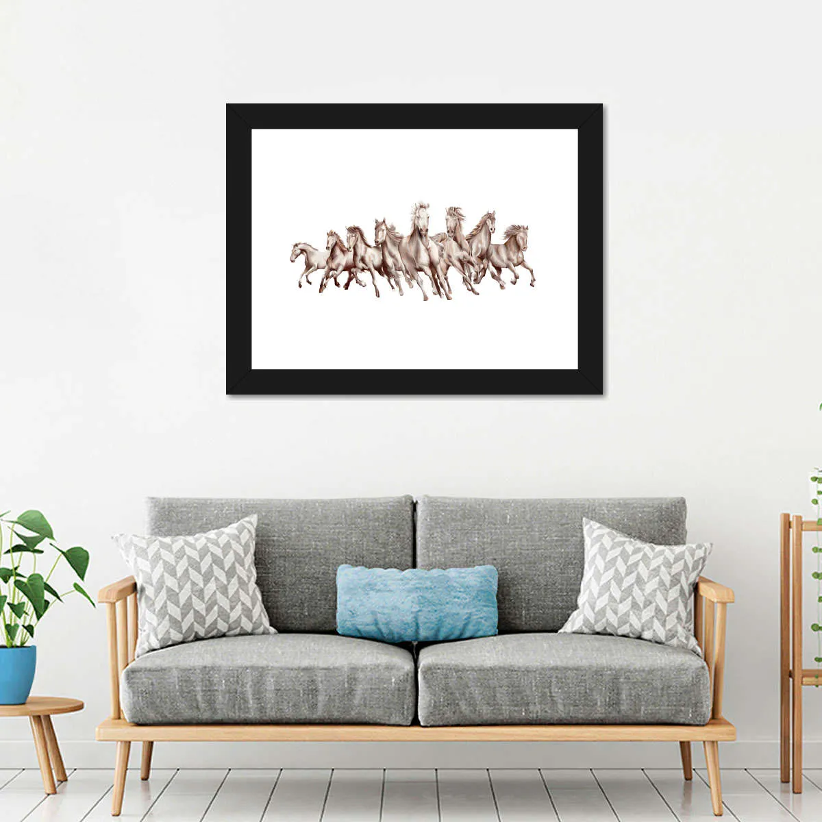 8 Horses Wall Art