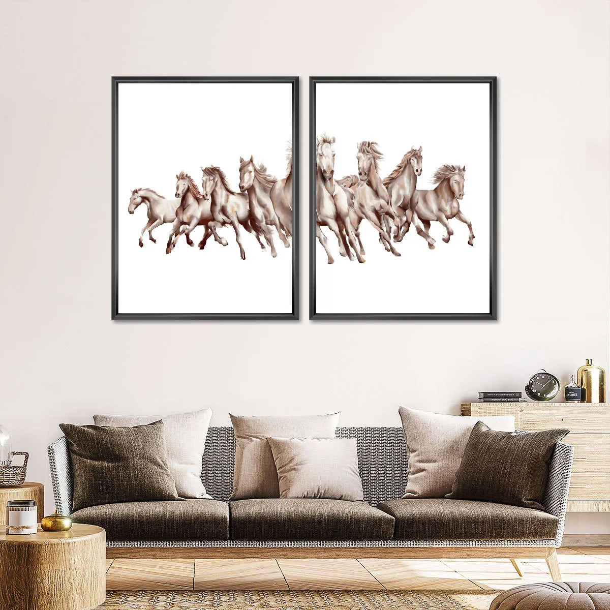 8 Horses Wall Art