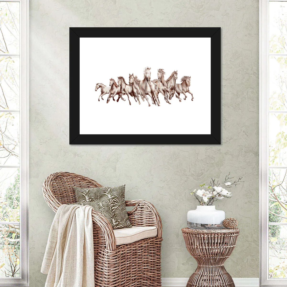 8 Horses Wall Art
