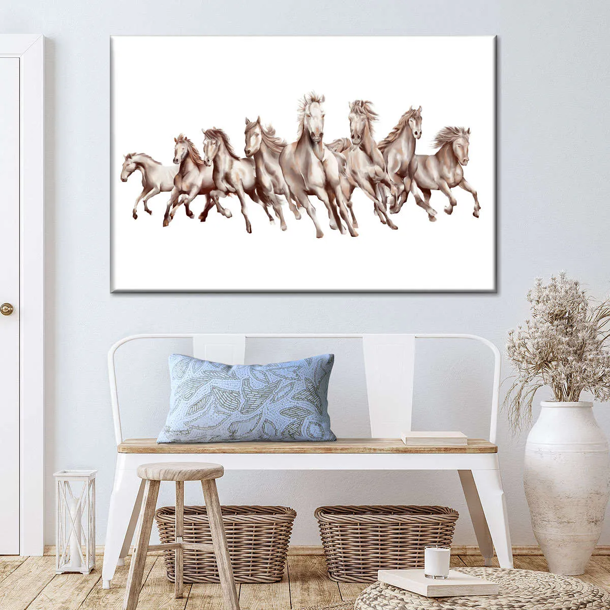 8 Horses Wall Art
