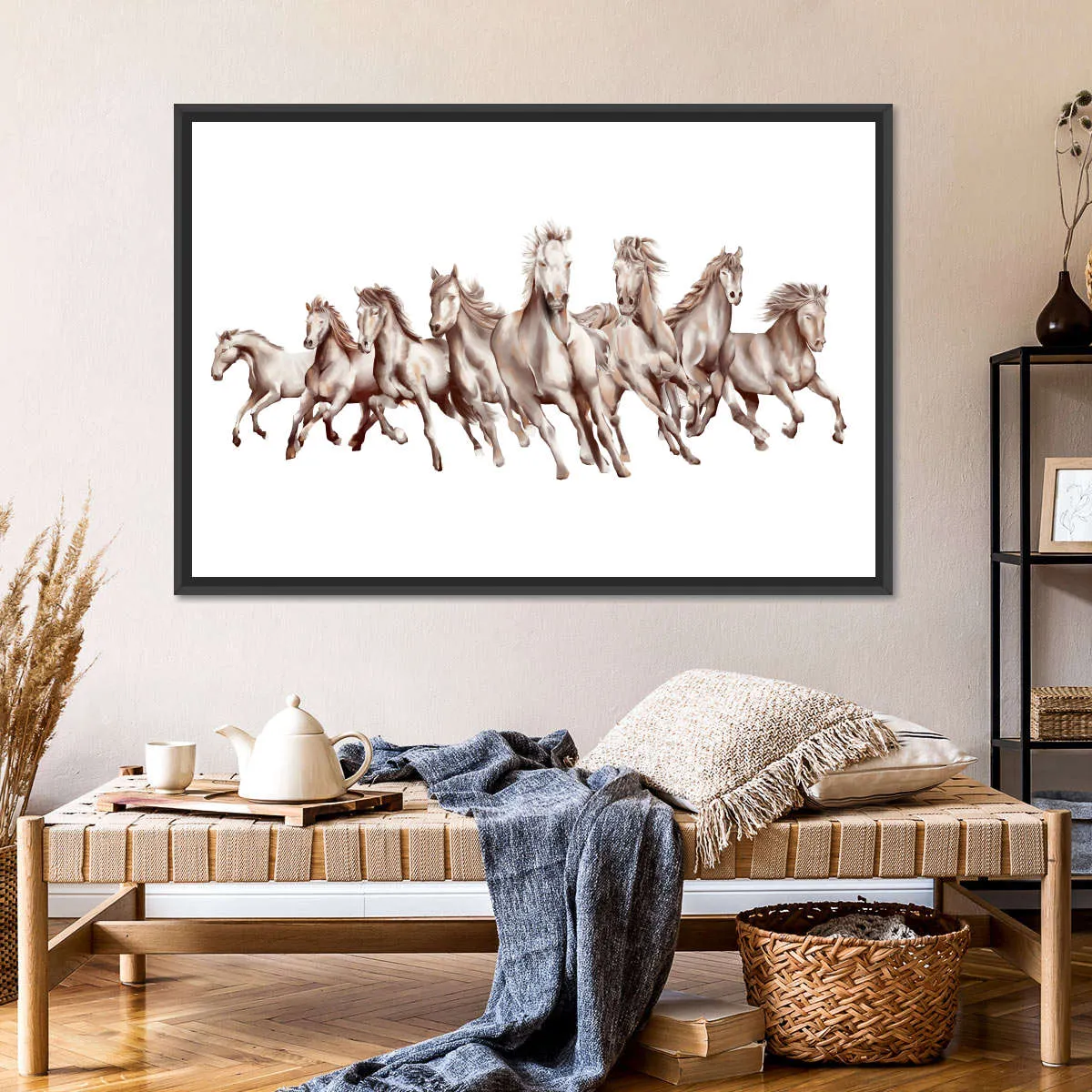8 Horses Wall Art