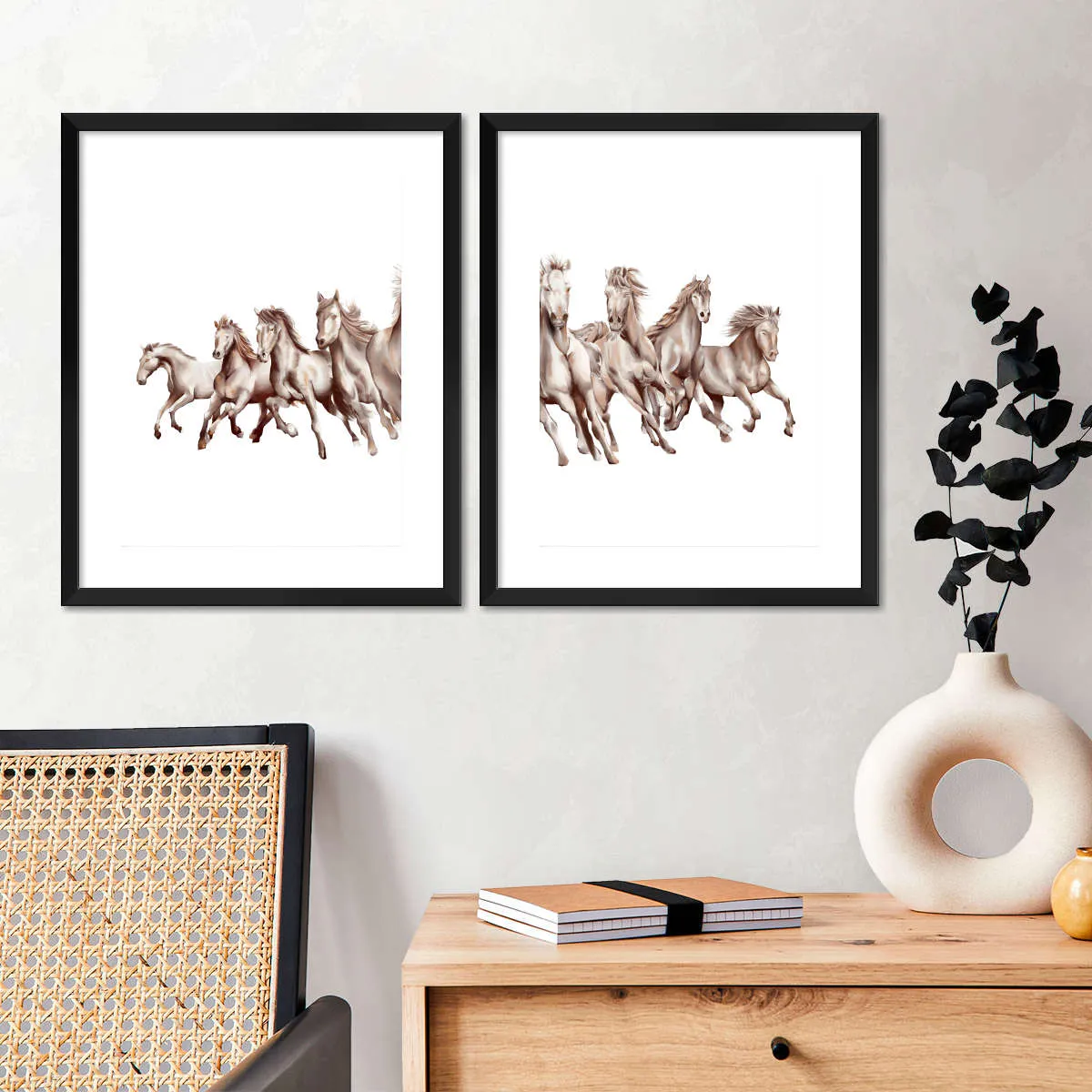 8 Horses Wall Art