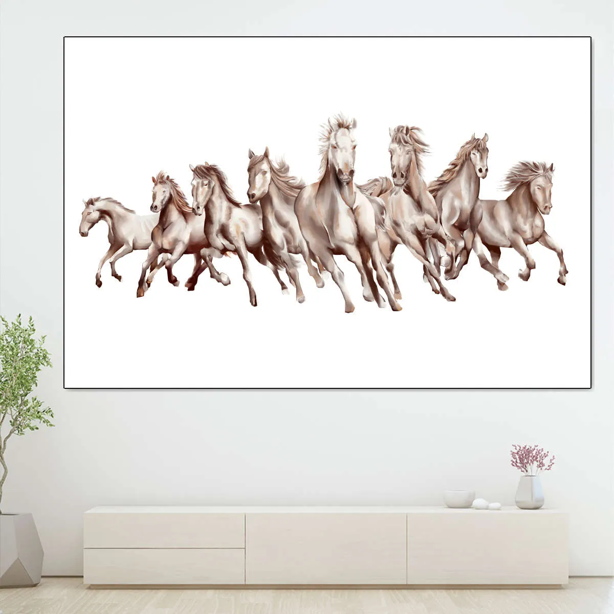 8 Horses Wall Art