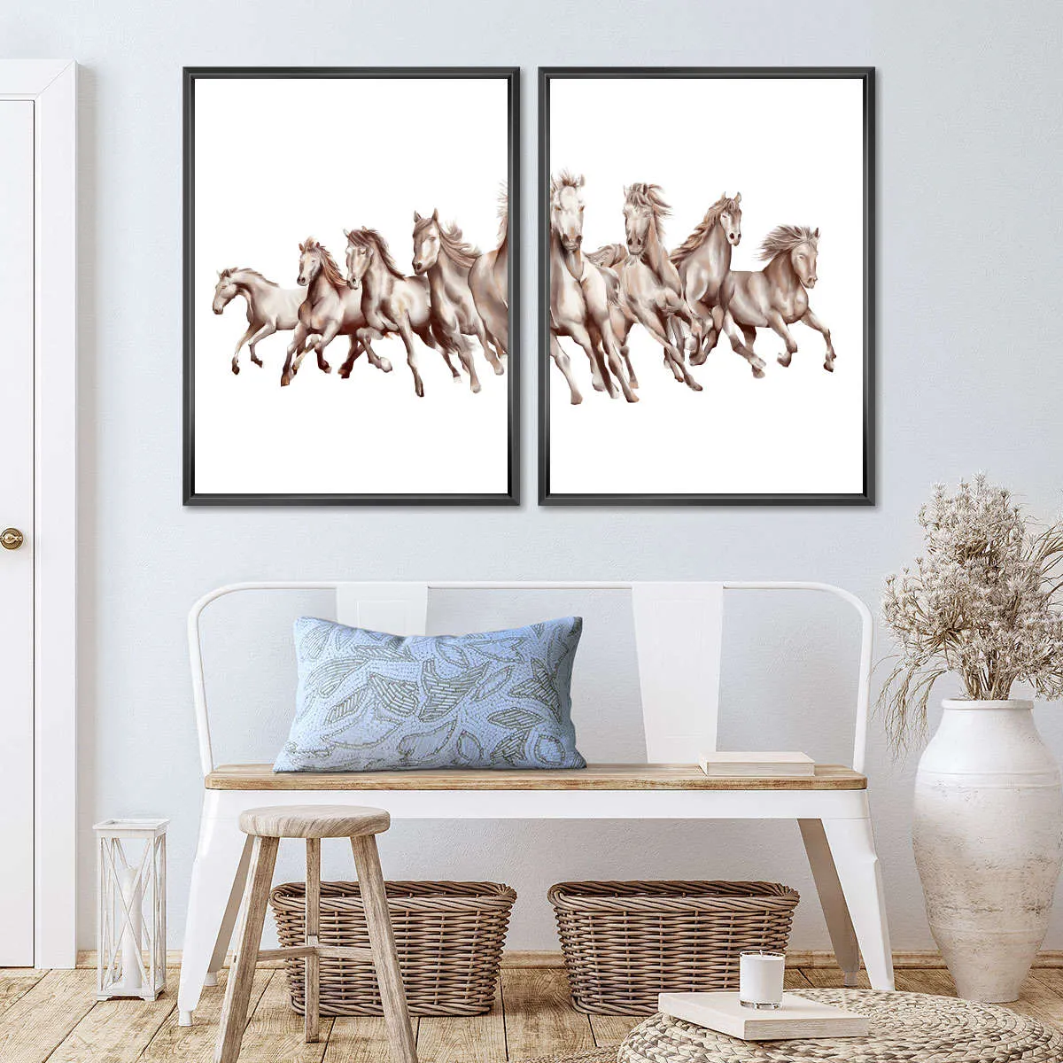 8 Horses Wall Art