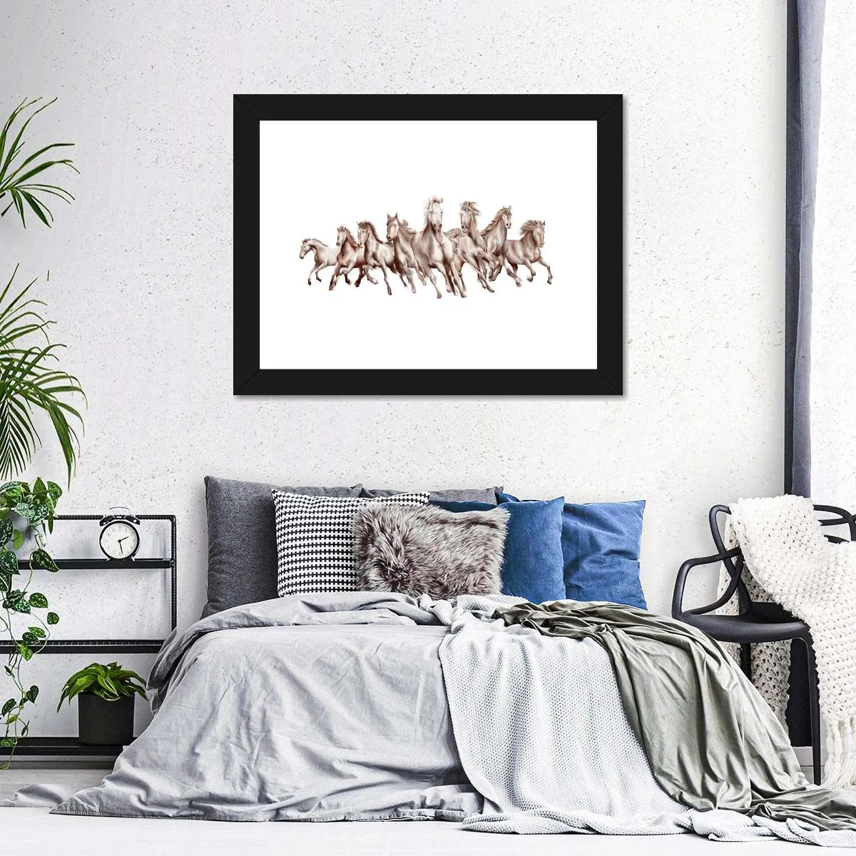 8 Horses Wall Art