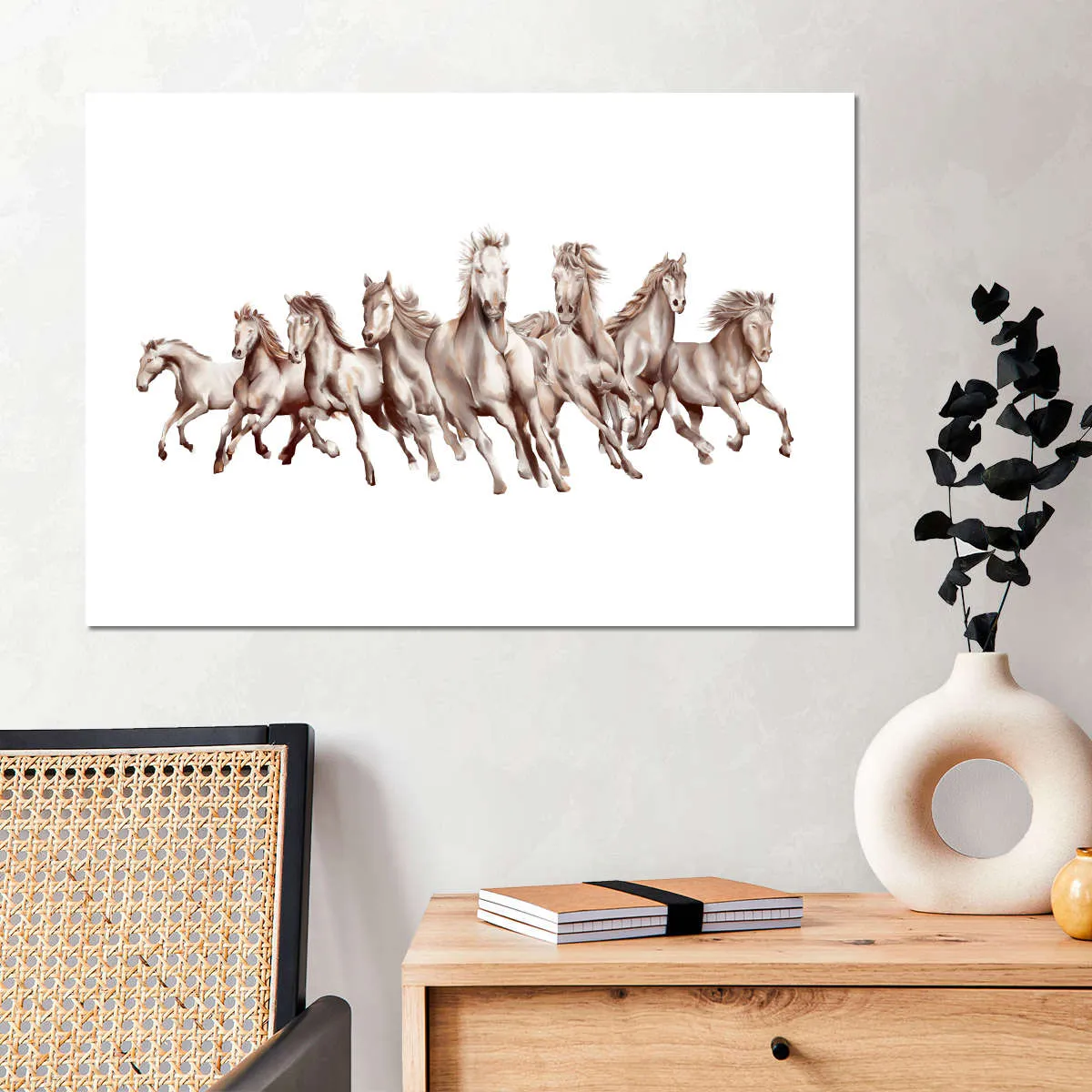 8 Horses Wall Art