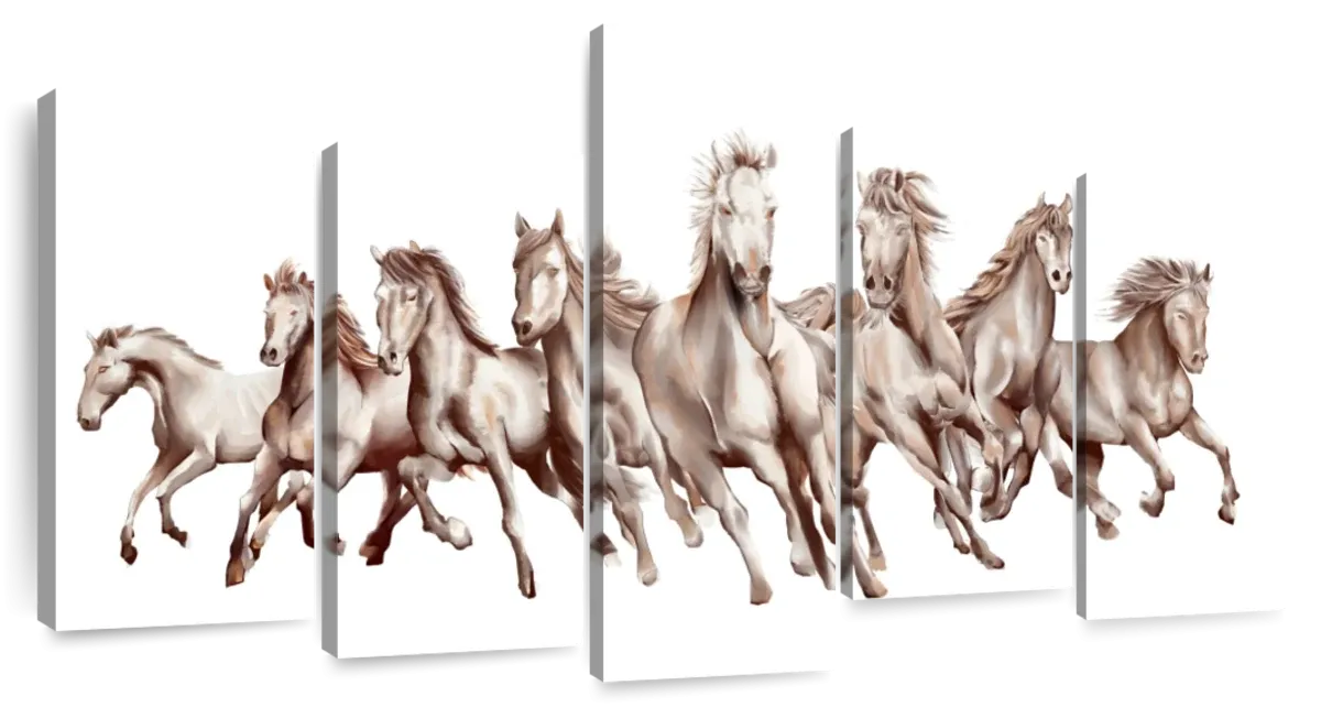 8 Horses Wall Art