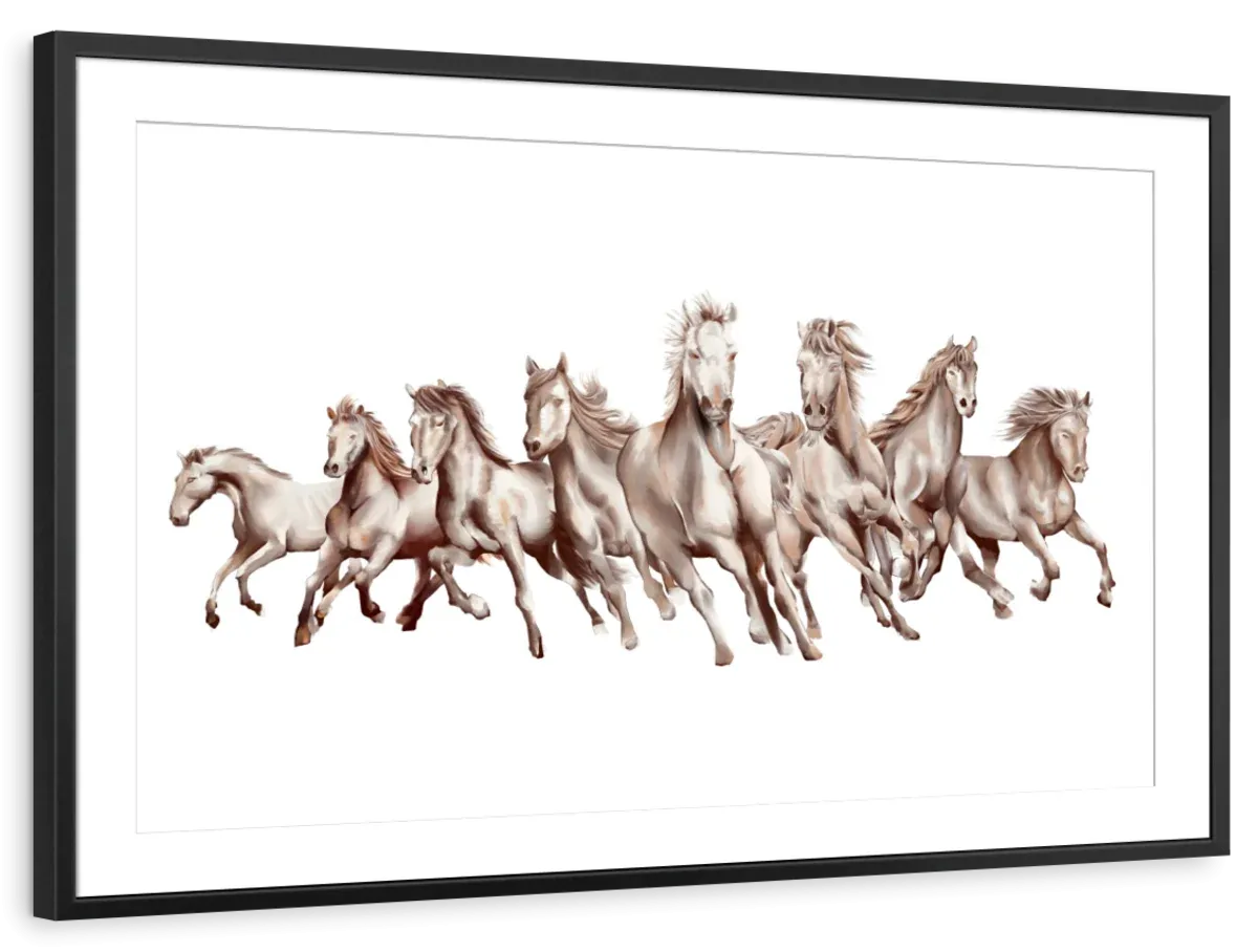 8 Horses Wall Art