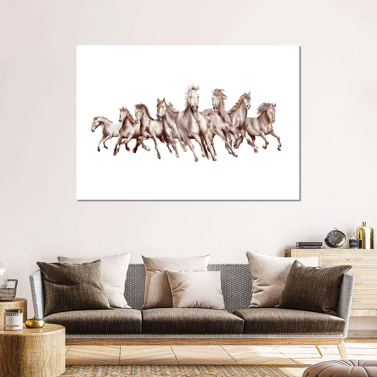 8 Horses Wall Art