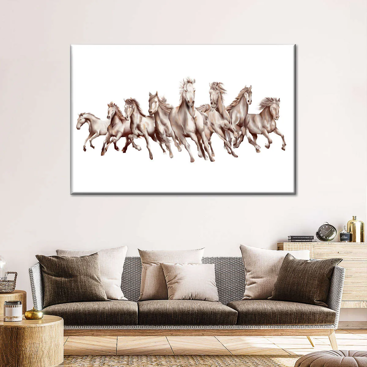 8 Horses Wall Art