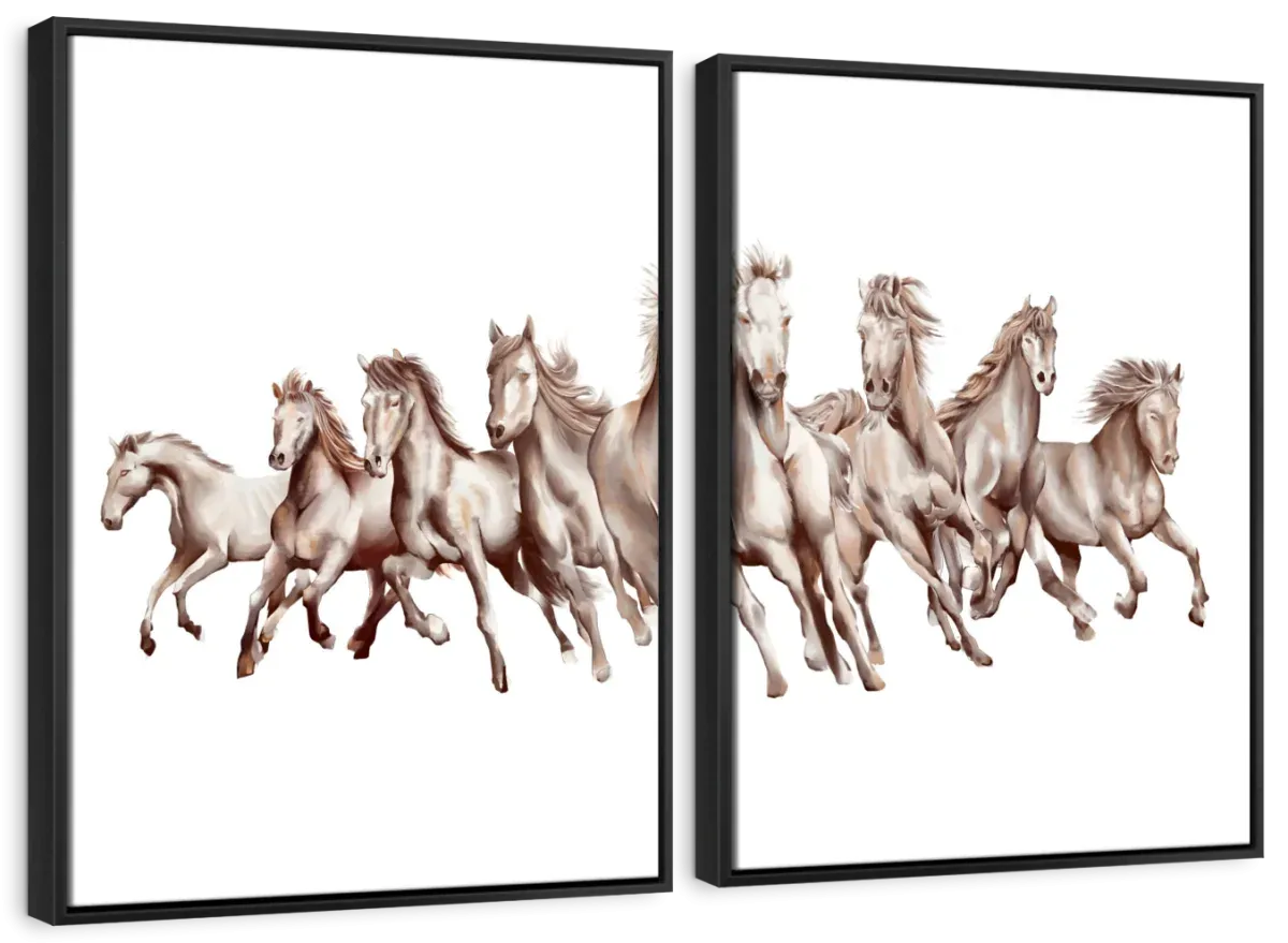 8 Horses Wall Art