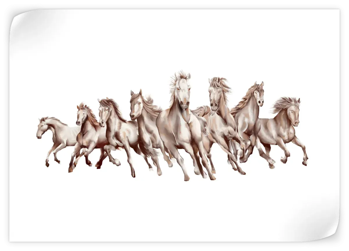 8 Horses Wall Art