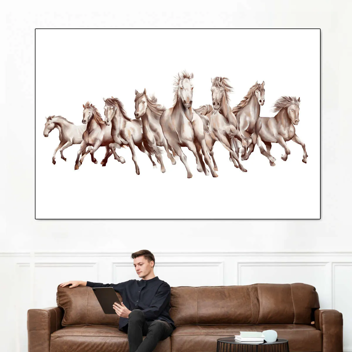 8 Horses Wall Art