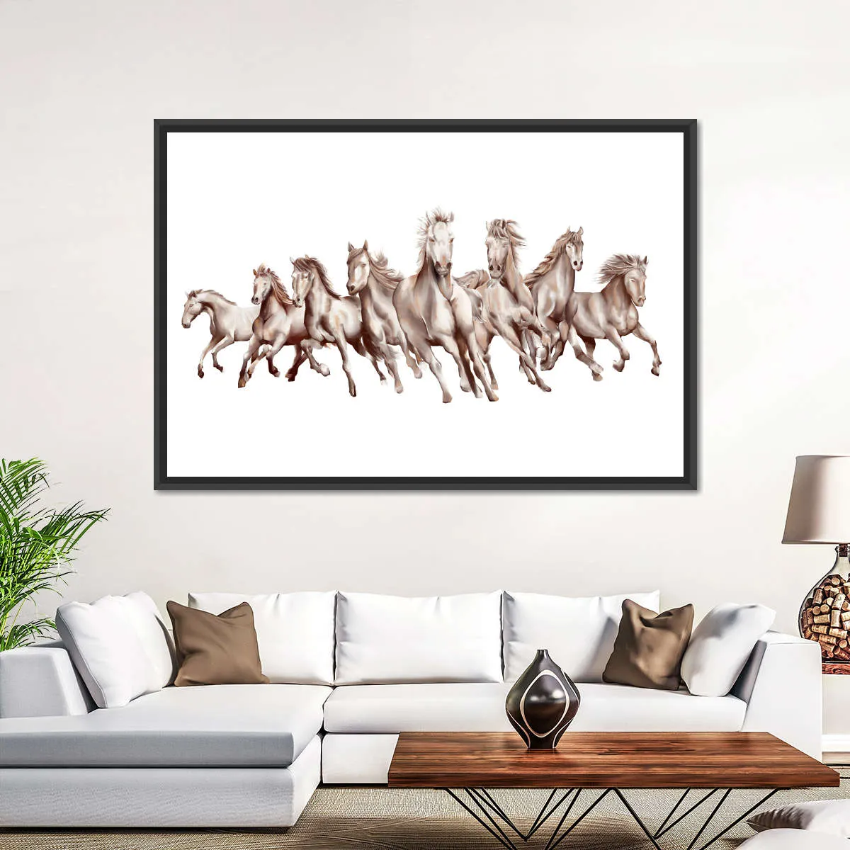 8 Horses Wall Art