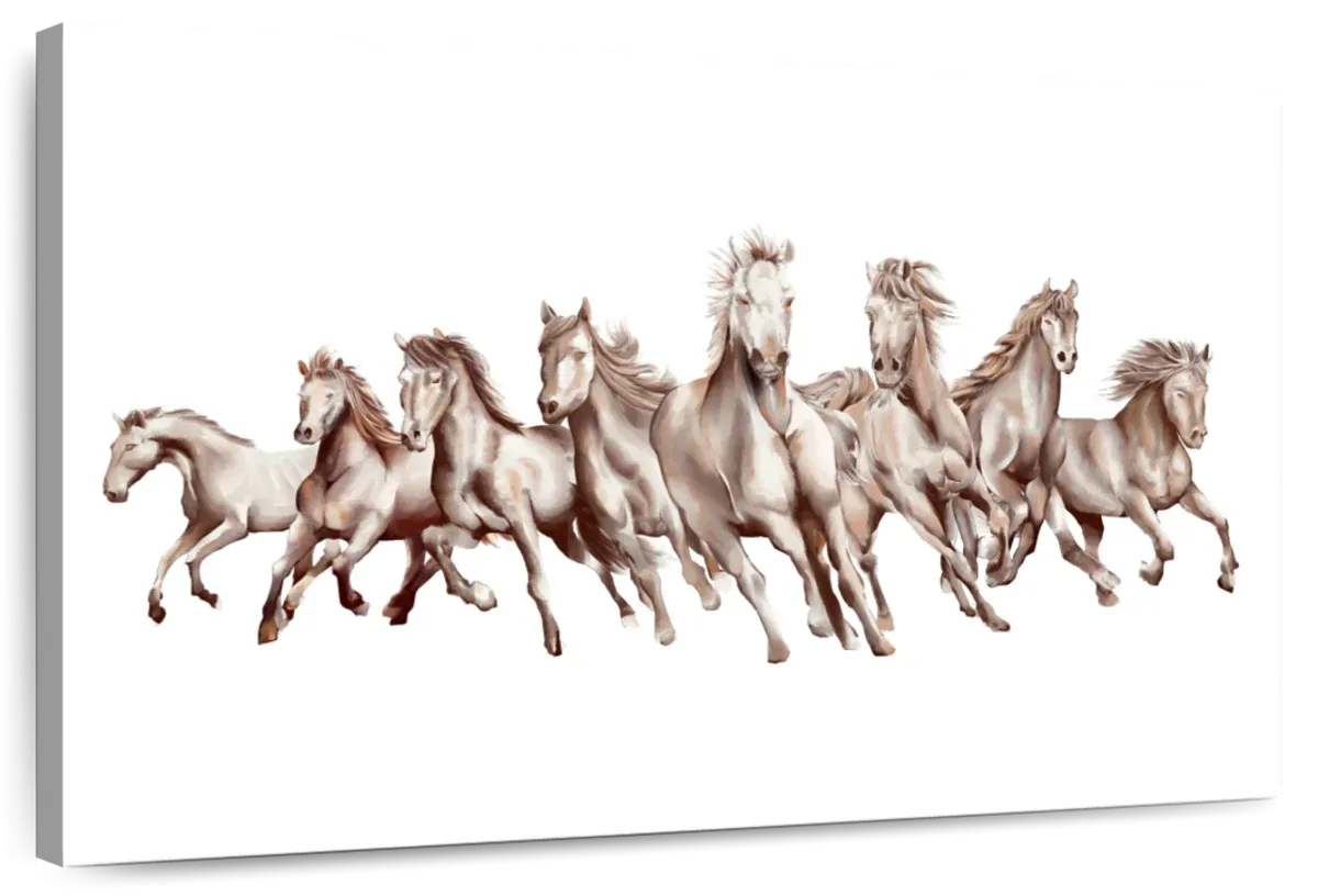 8 Horses Wall Art