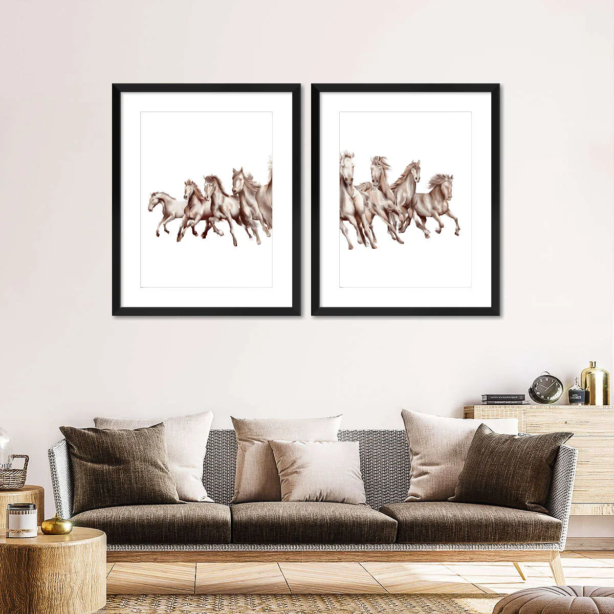 8 Horses Wall Art