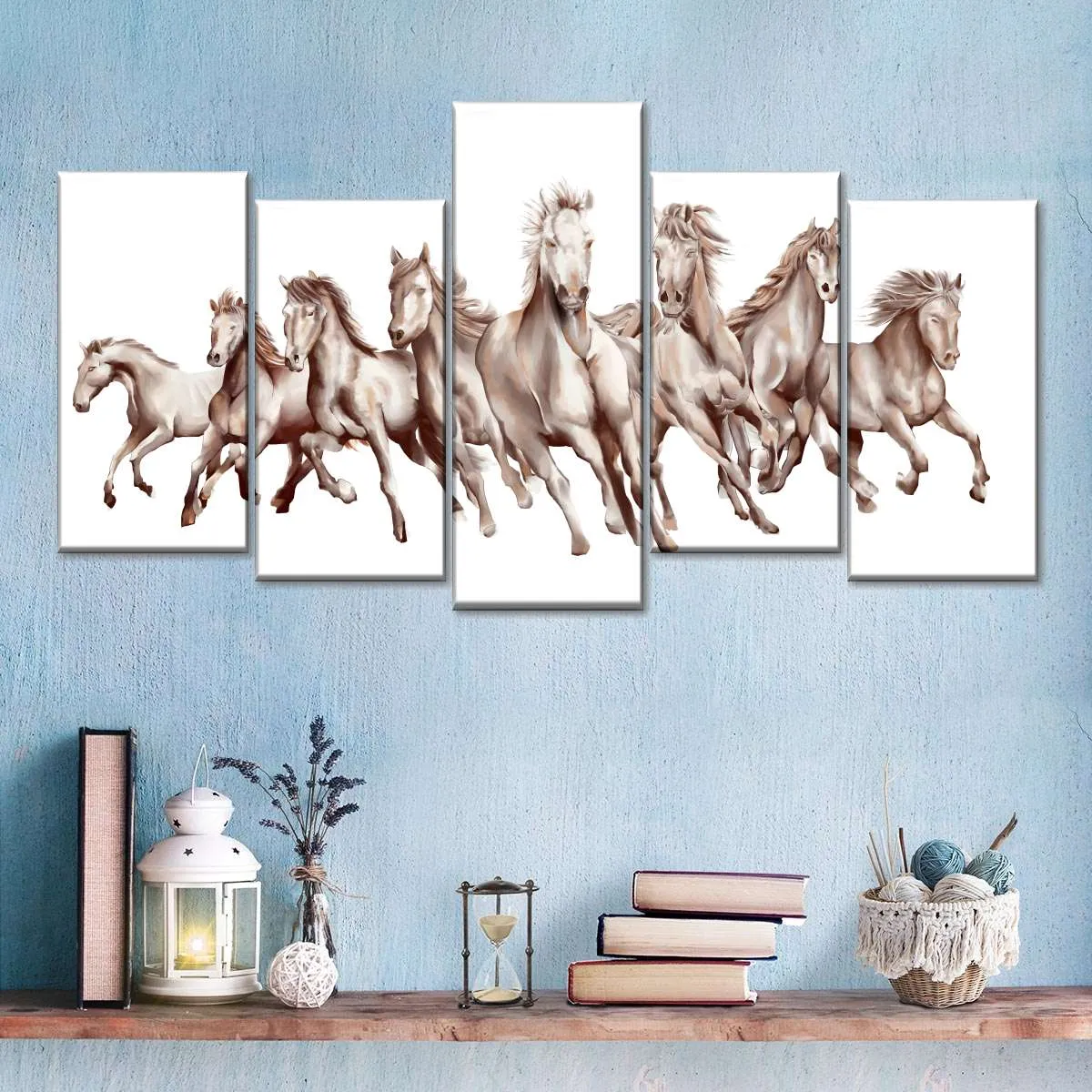 8 Horses Wall Art