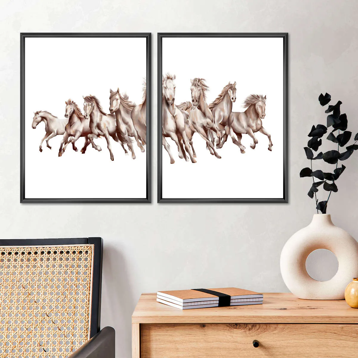 8 Horses Wall Art