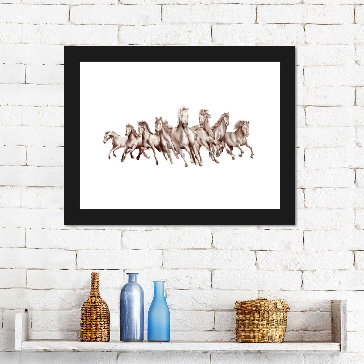 8 Horses Wall Art