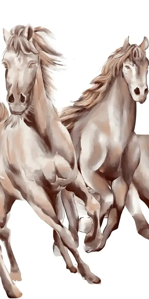 8 Horses Wall Art