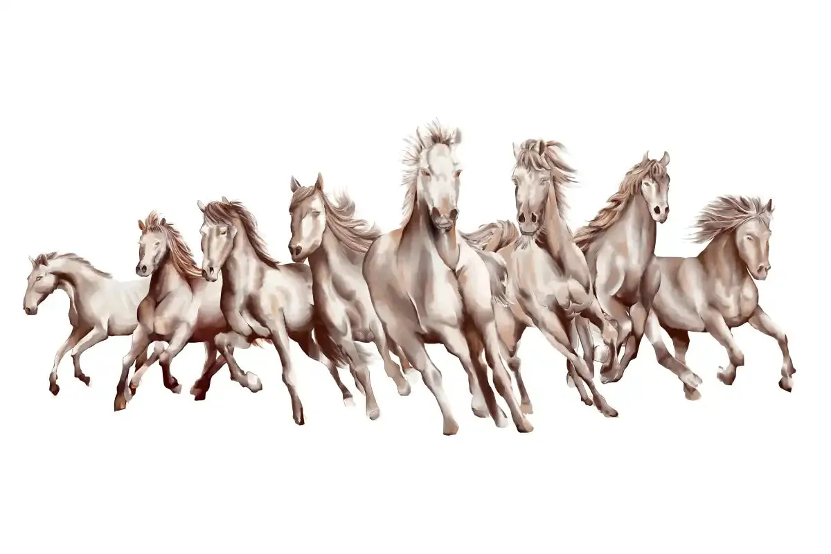 8 Horses Wall Art