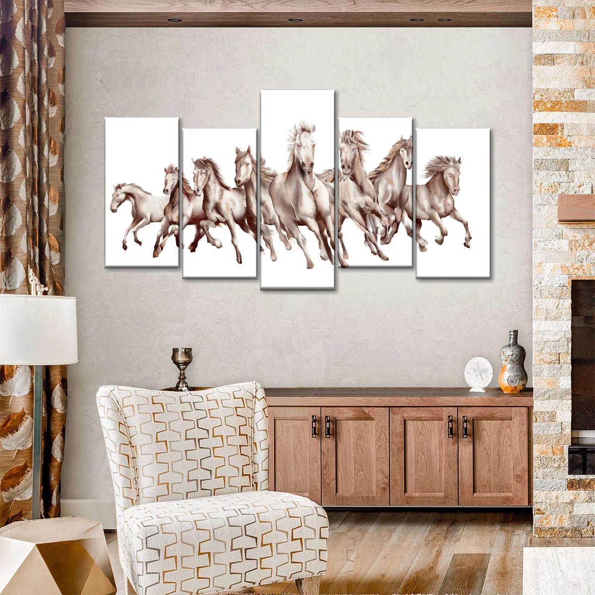 8 Horses Wall Art