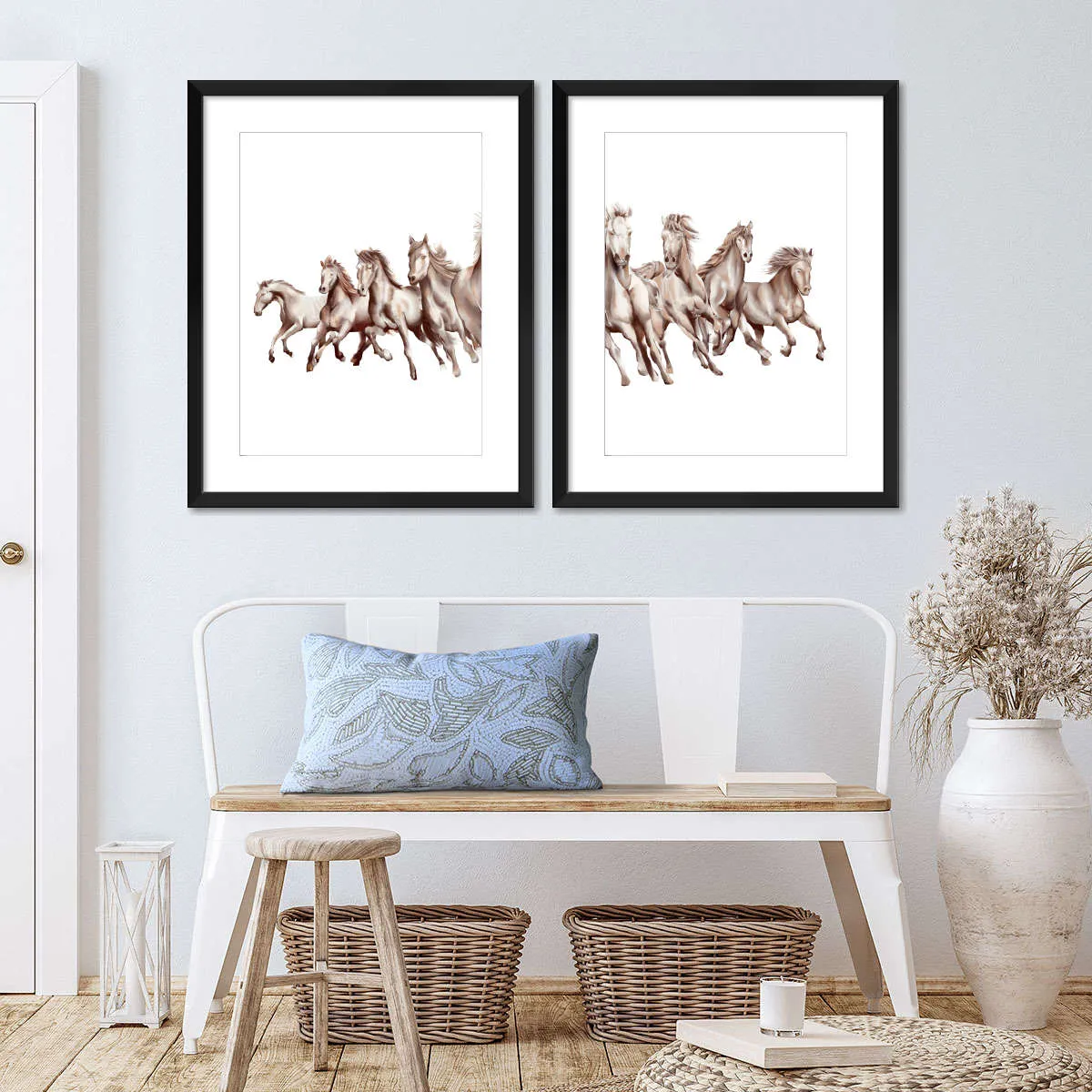 8 Horses Wall Art