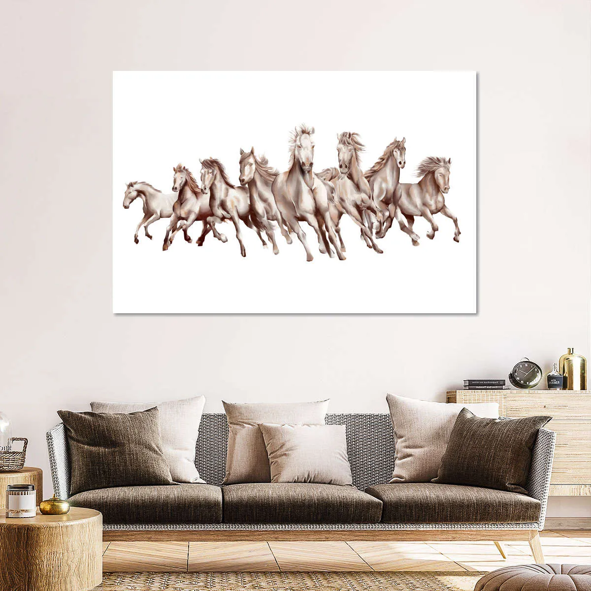8 Horses Wall Art