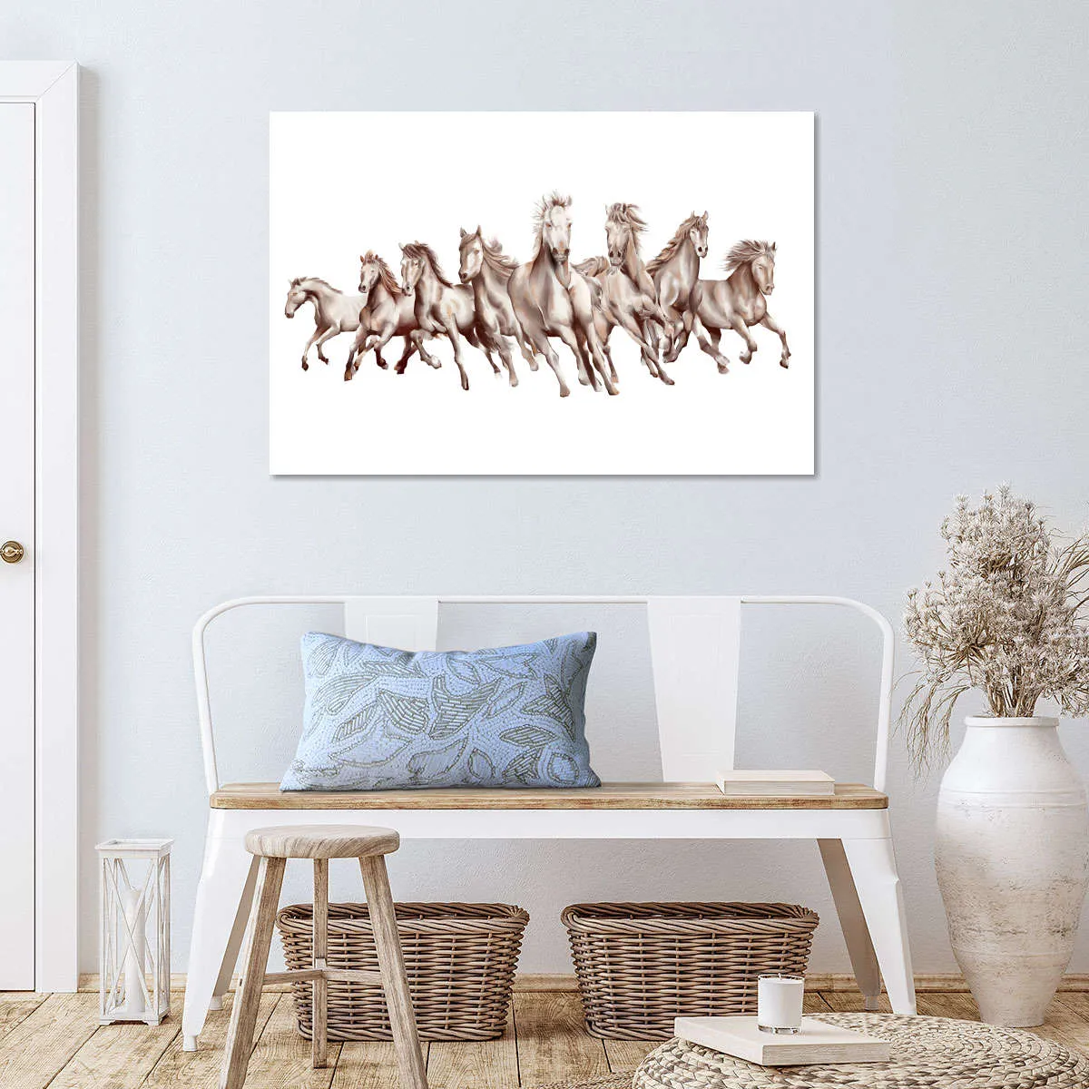 8 Horses Wall Art