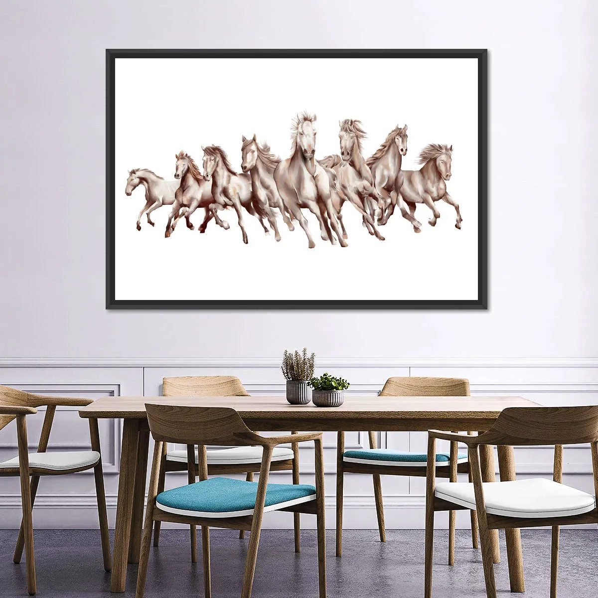 8 Horses Wall Art