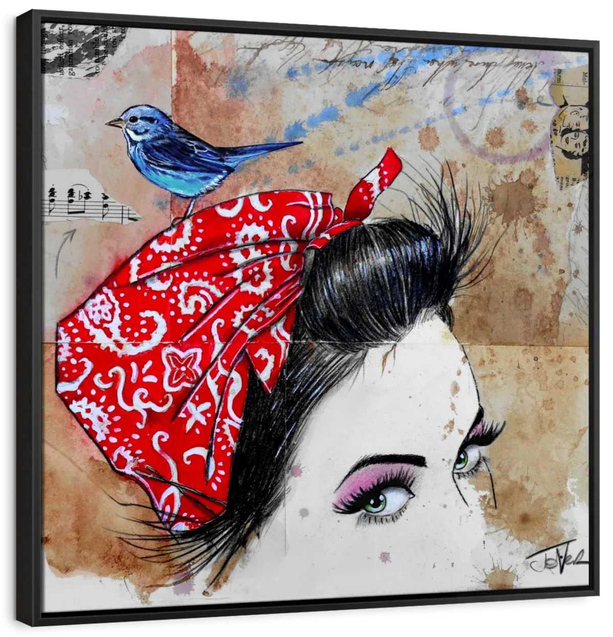 9 Bandana's - Birdhead Wall Art