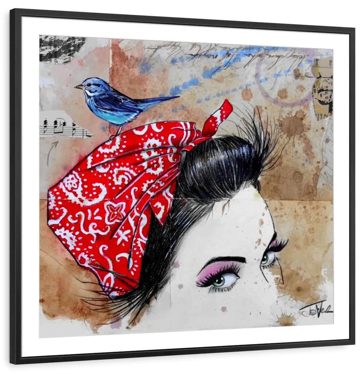 9 Bandana's - Birdhead Wall Art