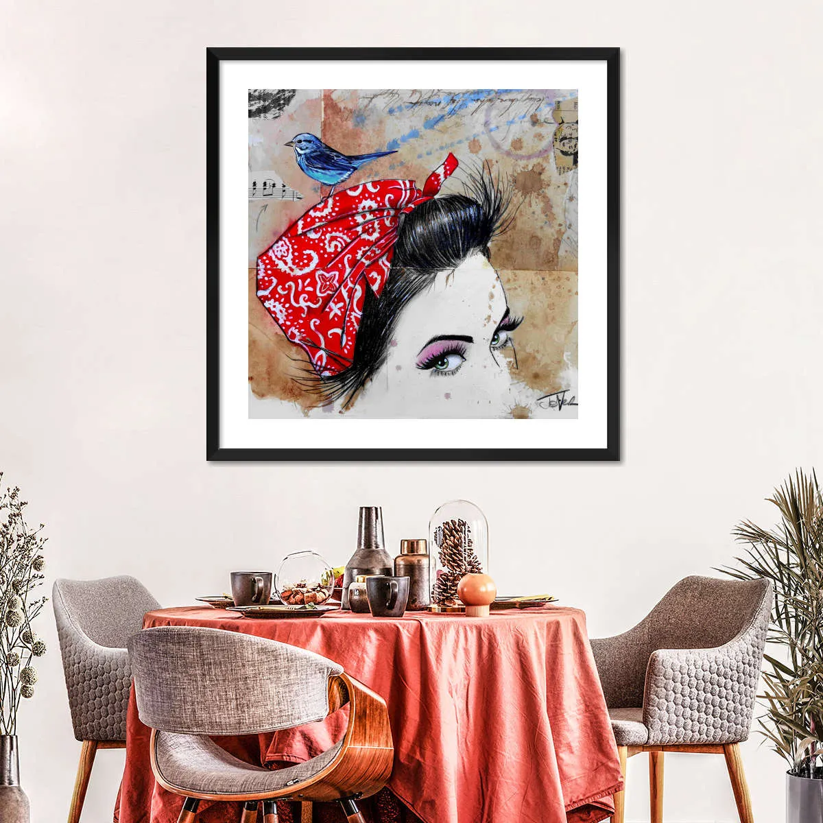 9 Bandana's - Birdhead Wall Art