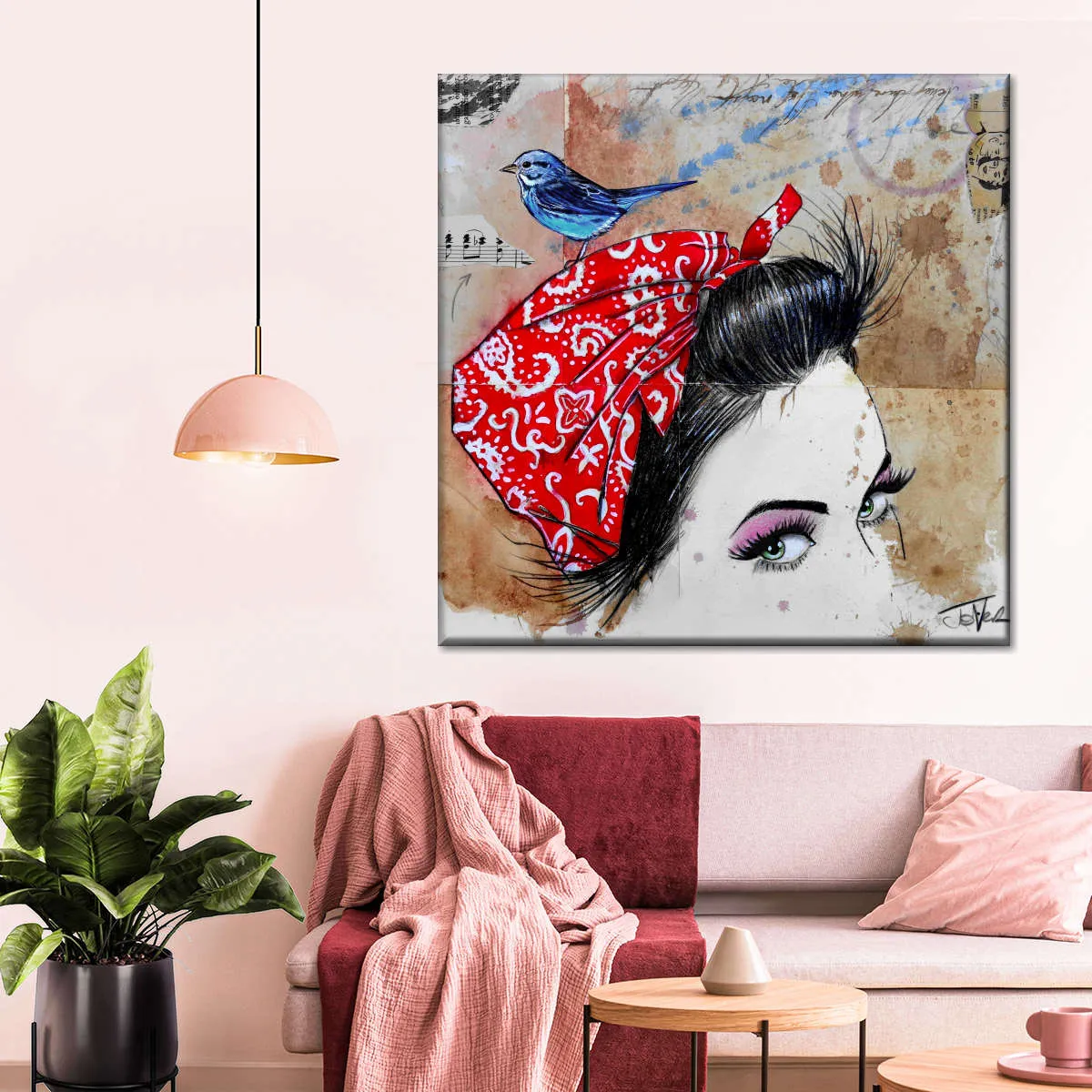 9 Bandana's - Birdhead Wall Art