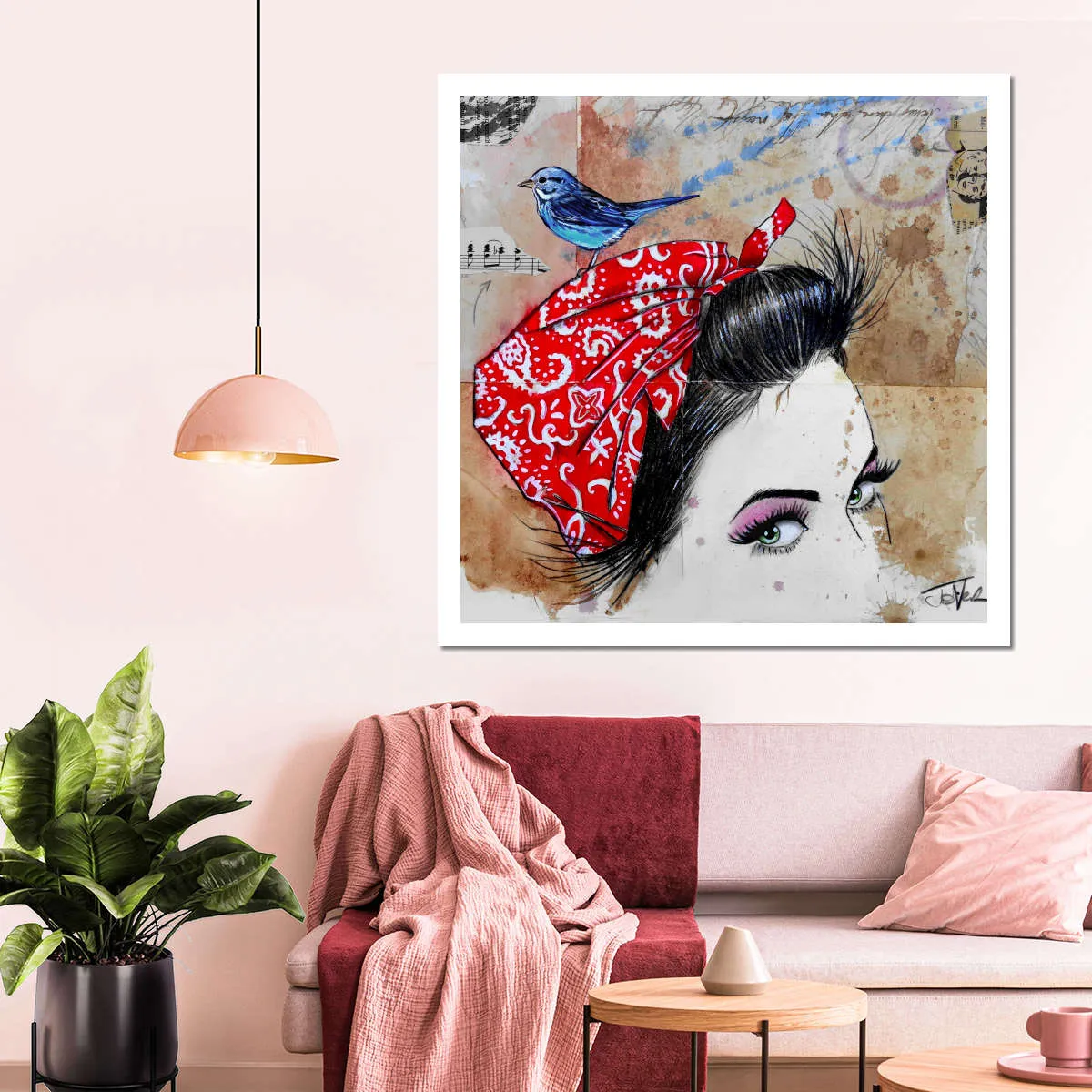 9 Bandana's - Birdhead Wall Art