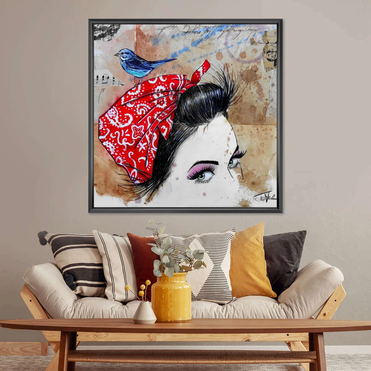 9 Bandana's - Birdhead Wall Art